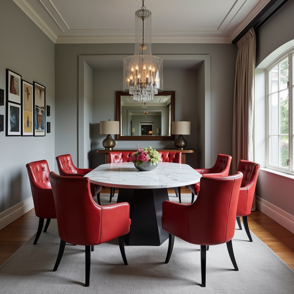 red dining chairs 16