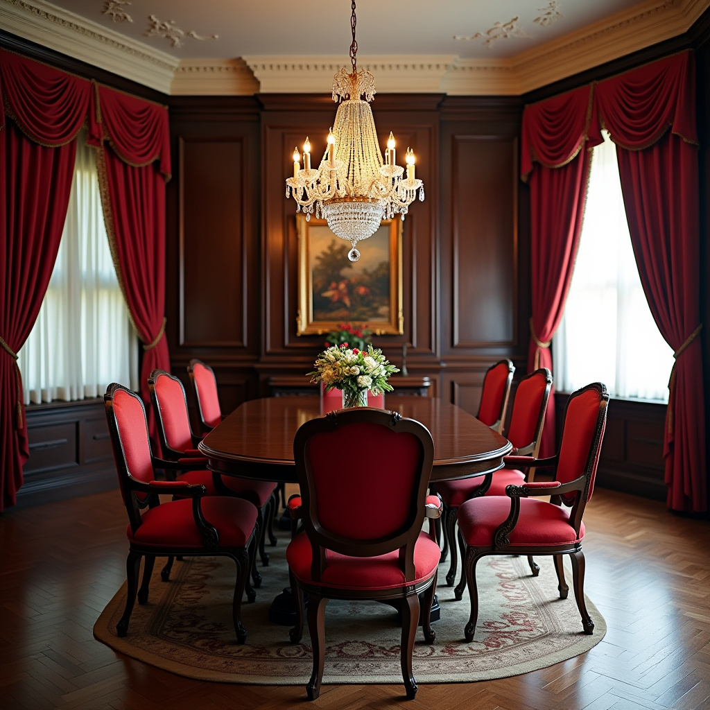 red dining chairs 19