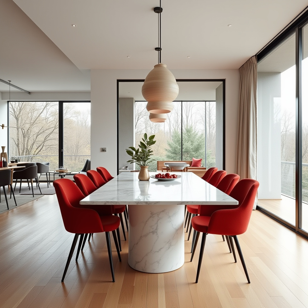 red dining chairs 2