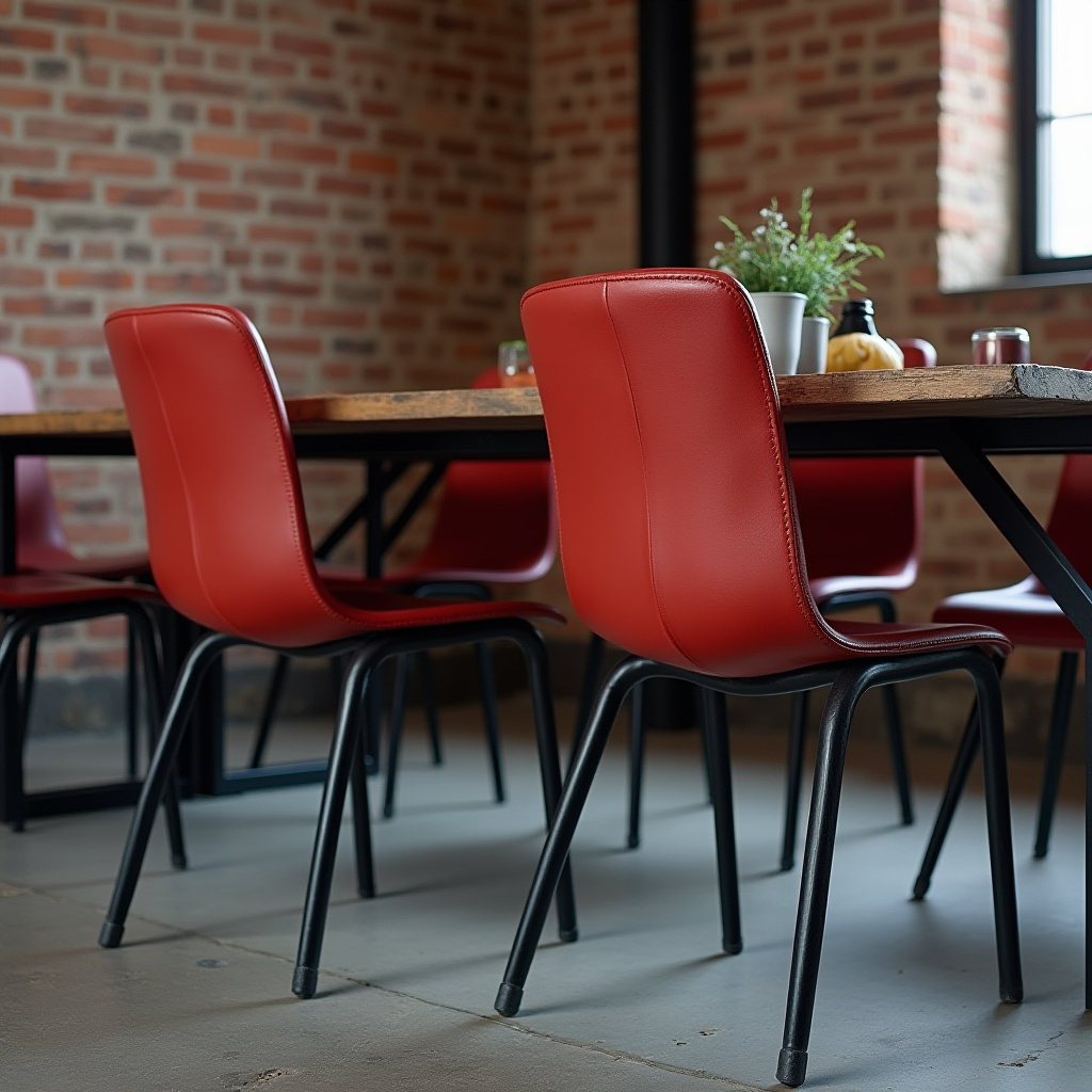 red dining chairs 4