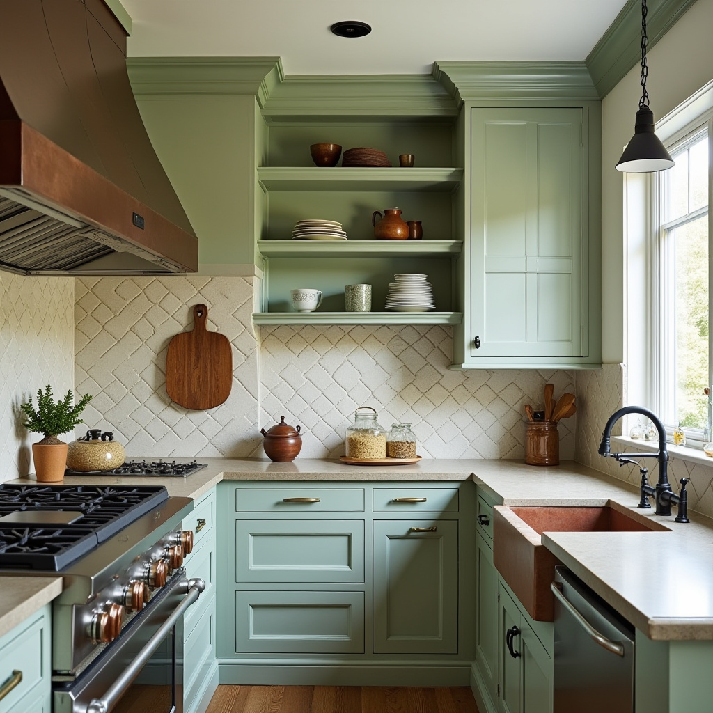sage green kitchen decor 33