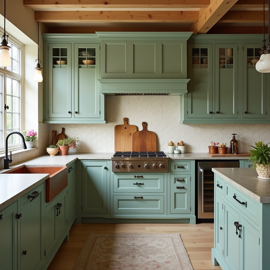 sage green kitchen decor 34