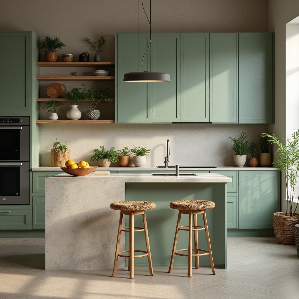 sage green kitchen decor 36