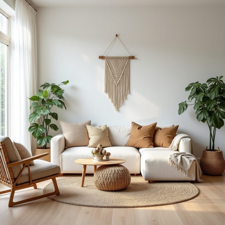 scandinavian boho living room 1