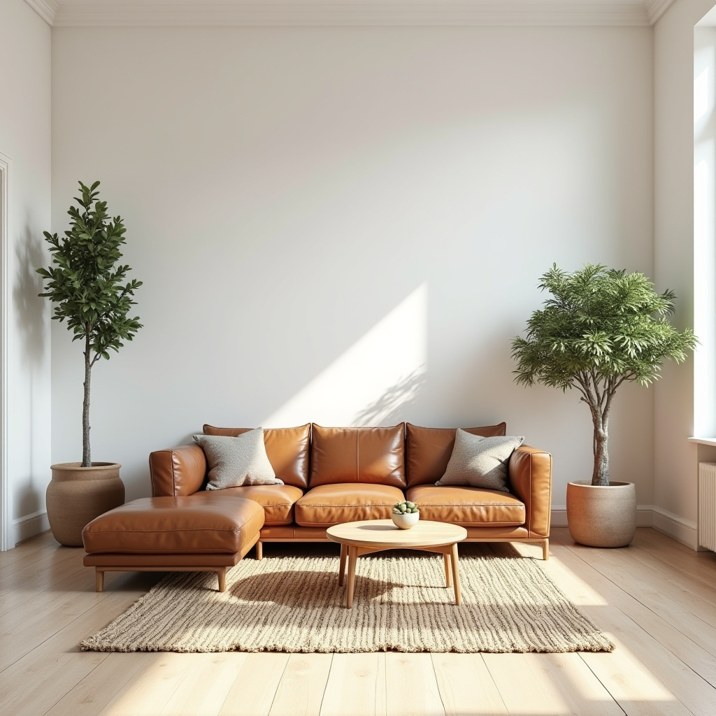 scandinavian boho living room 15