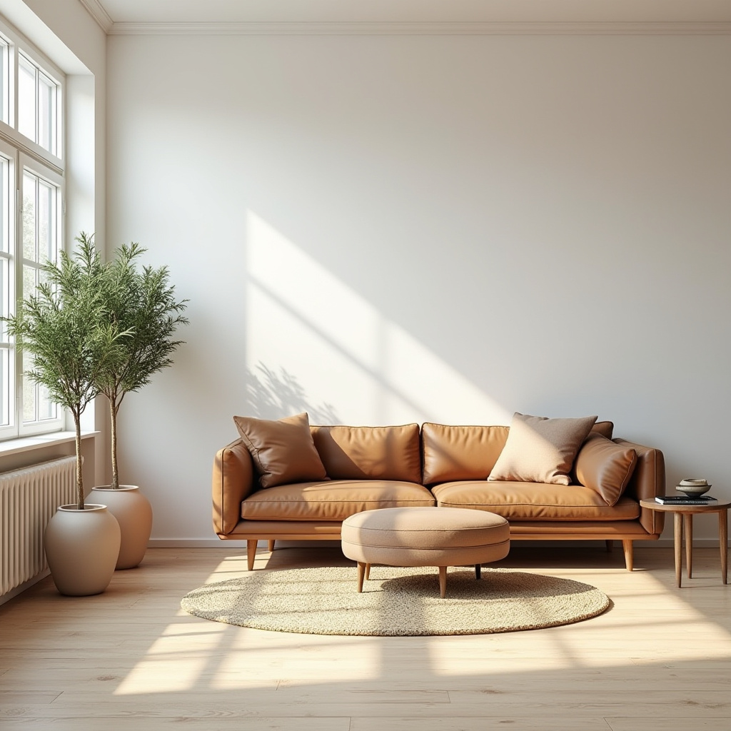 scandinavian boho living room 16