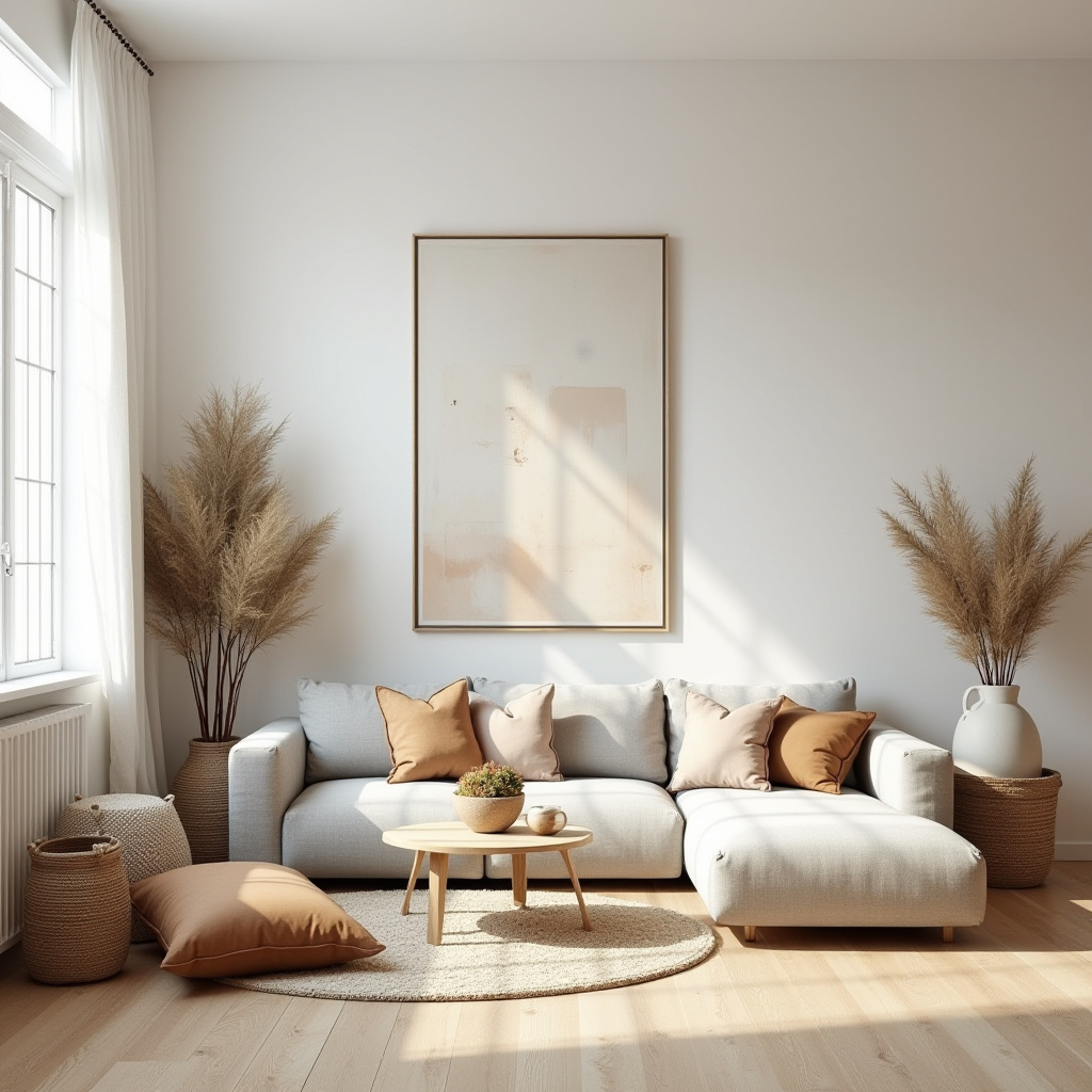 scandinavian boho living room 19