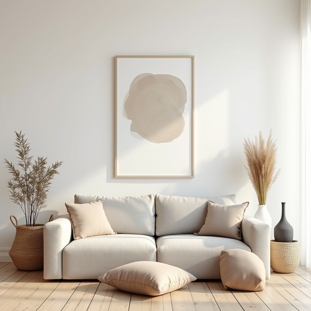 scandinavian boho living room 20