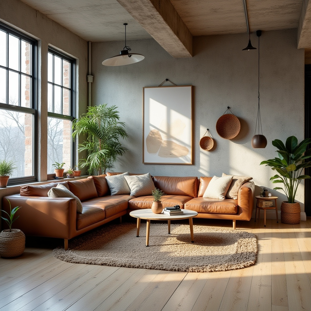 scandinavian boho living room 23