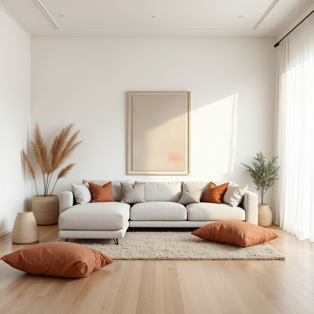scandinavian boho living room 29