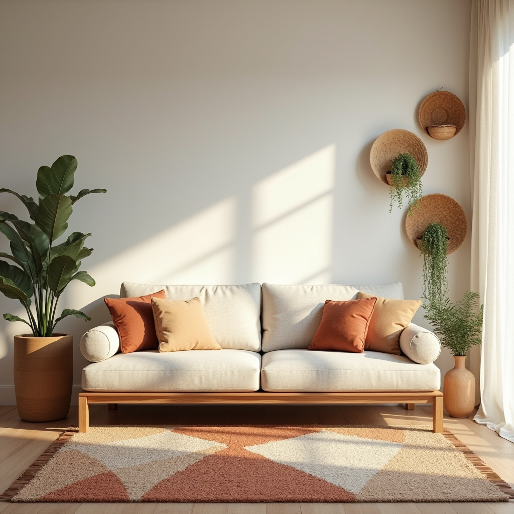 scandinavian boho living room 3