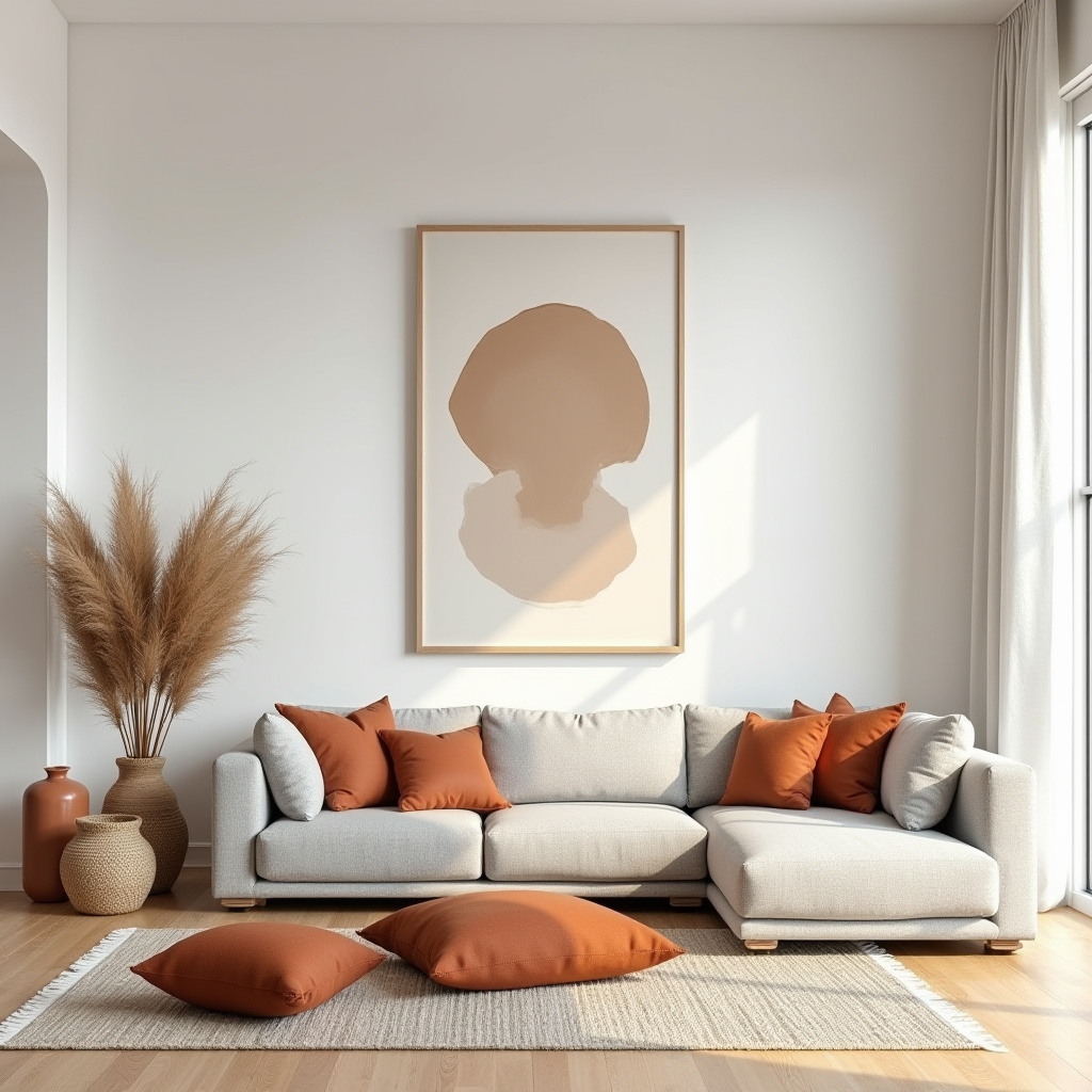 scandinavian boho living room 30