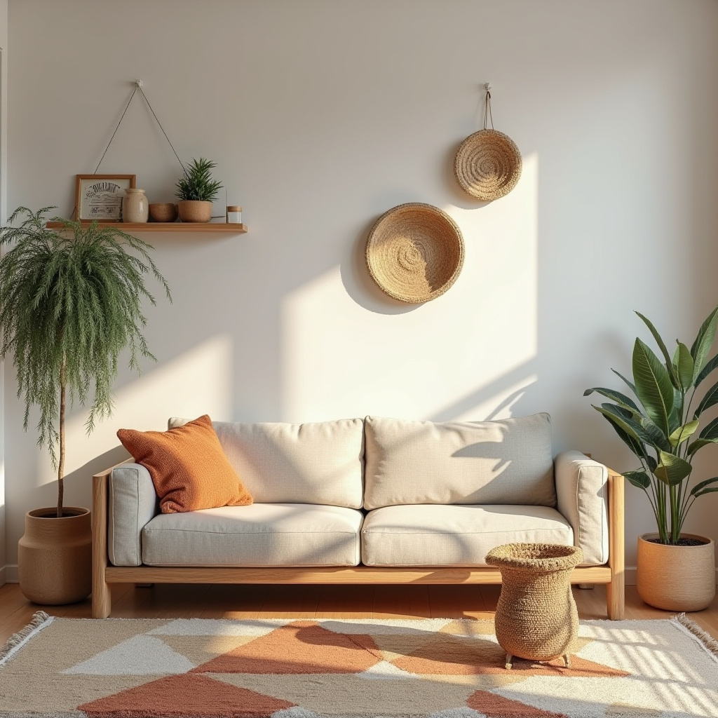 scandinavian boho living room 4