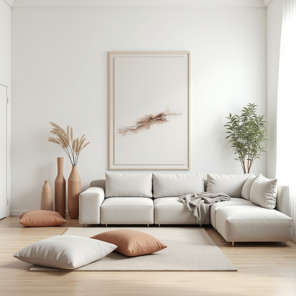 scandinavian boho living room 40
