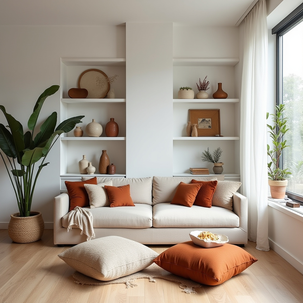scandinavian boho living room 6
