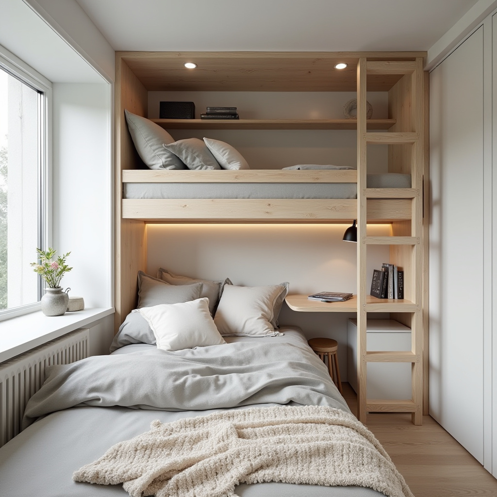 scandinavian small bedroom 12