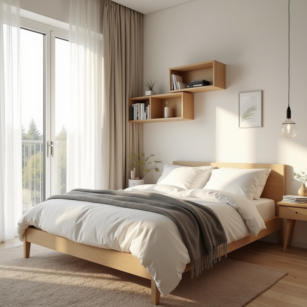 scandinavian small bedroom 2