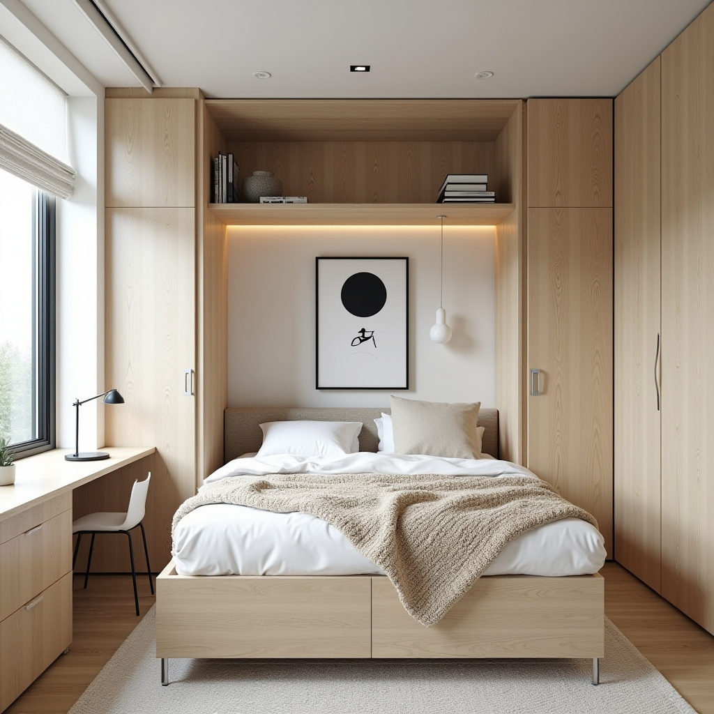 scandinavian small bedroom 20
