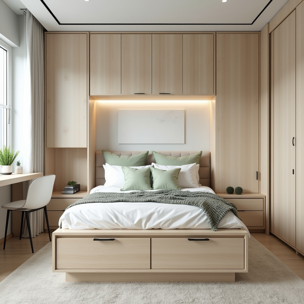 scandinavian small bedroom 23
