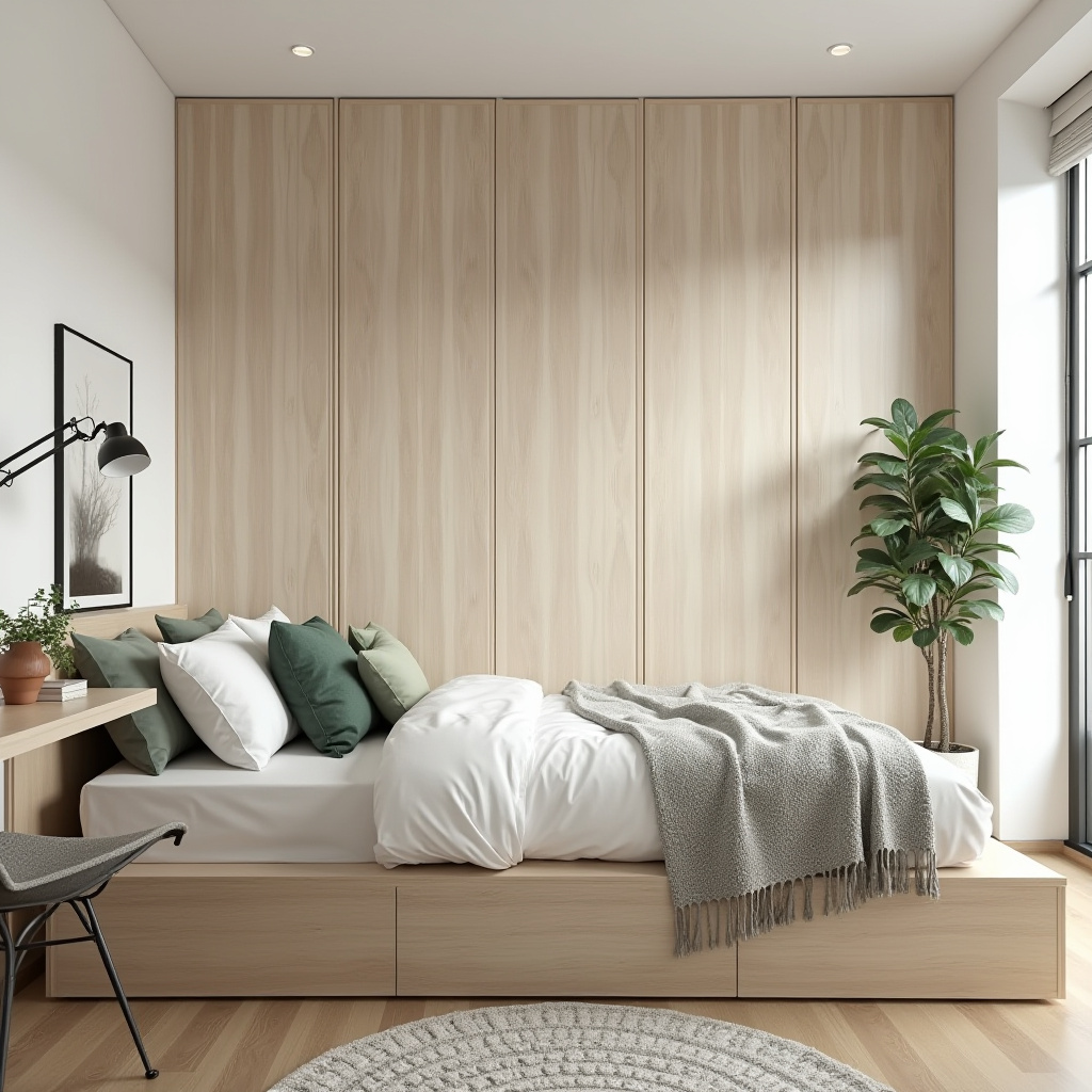 scandinavian small bedroom 24