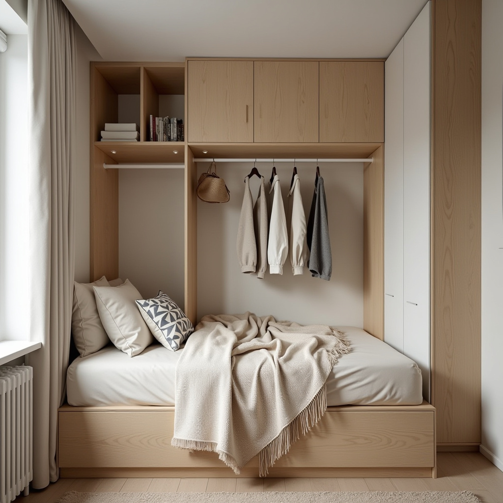 scandinavian small bedroom 26