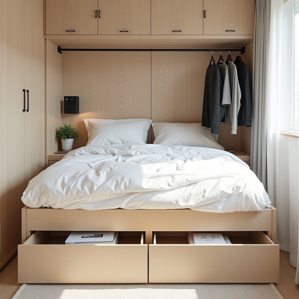 scandinavian small bedroom 32