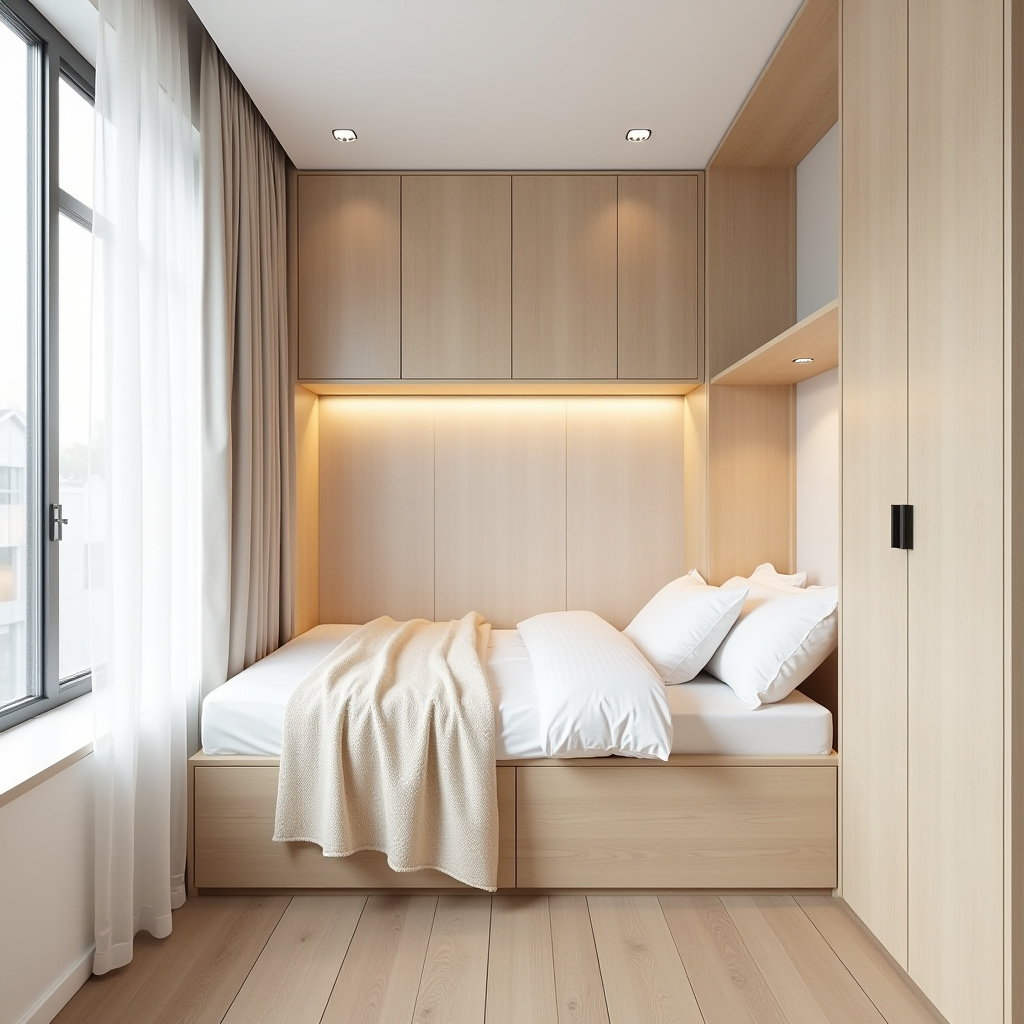scandinavian small bedroom 35