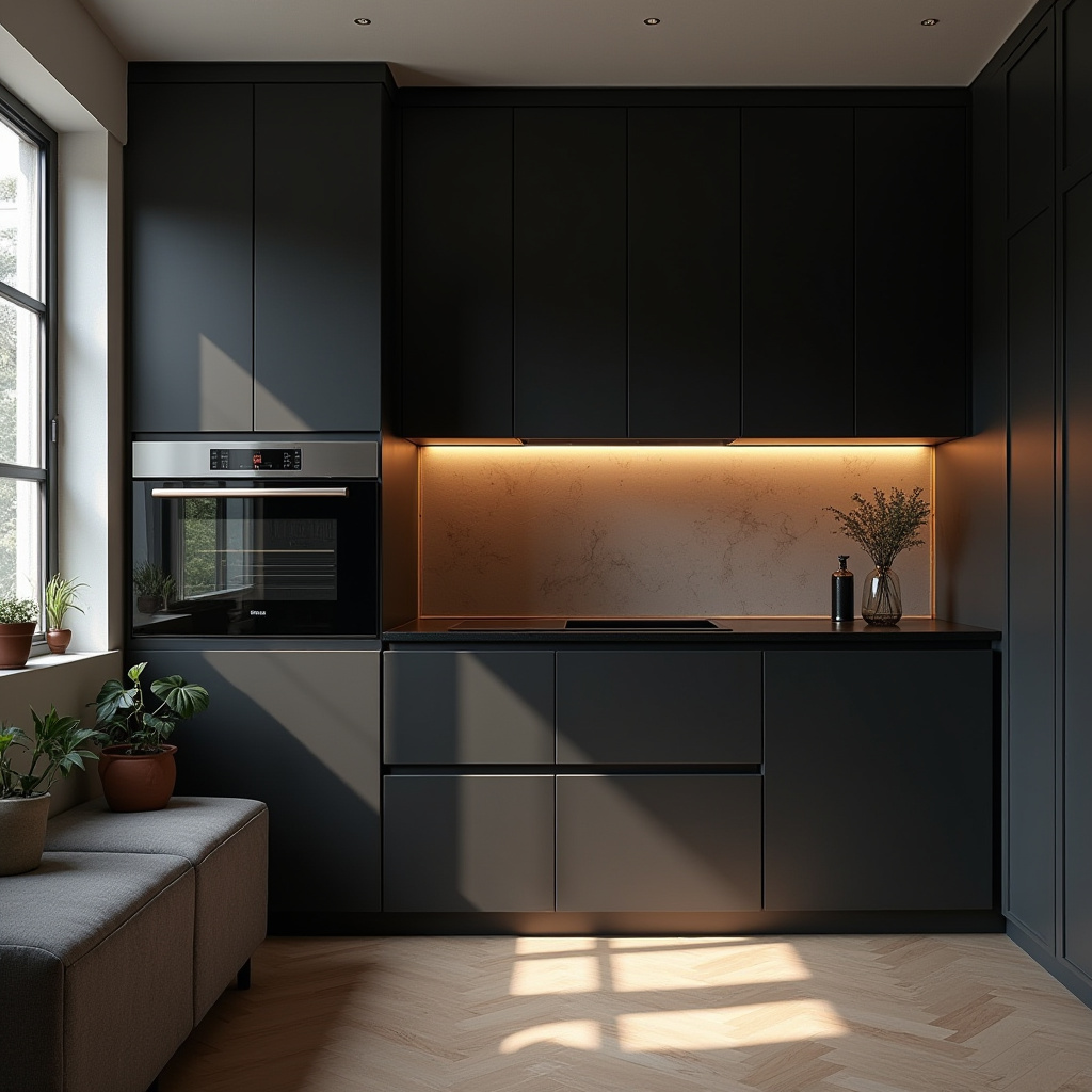 small black kitchen ideas 16