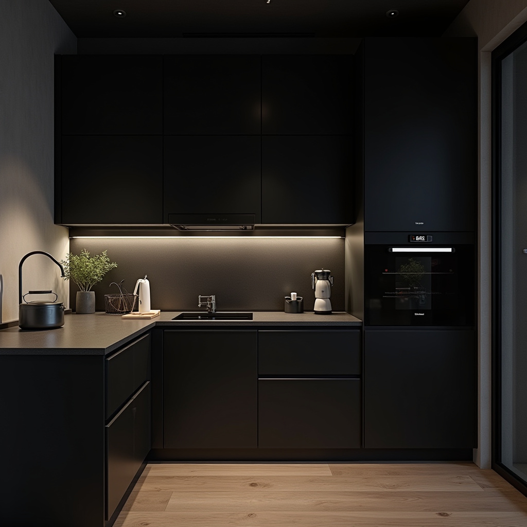 small black kitchen ideas 34