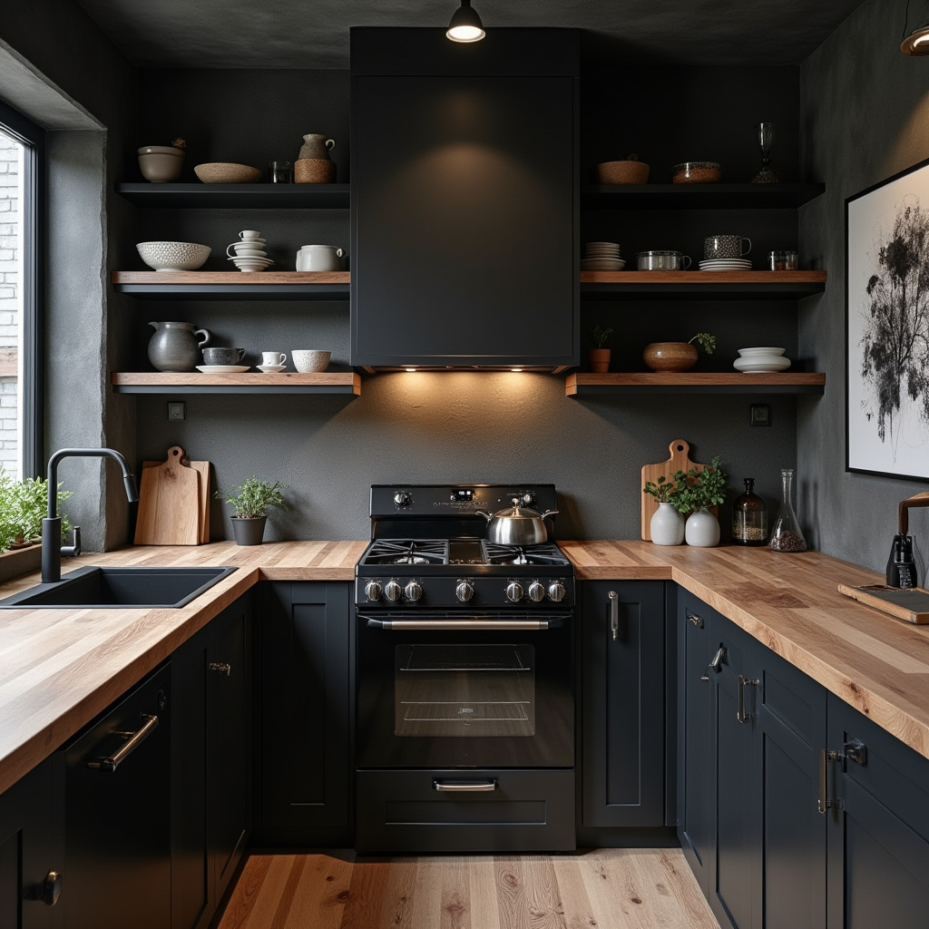 small black kitchen ideas 35