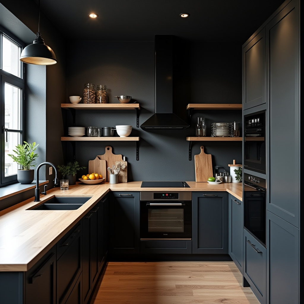 small black kitchen ideas 36