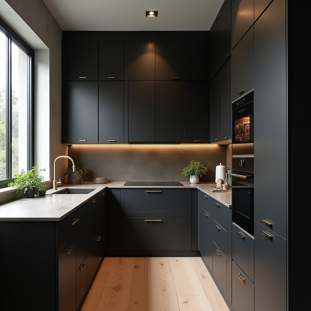 small black kitchen ideas 9