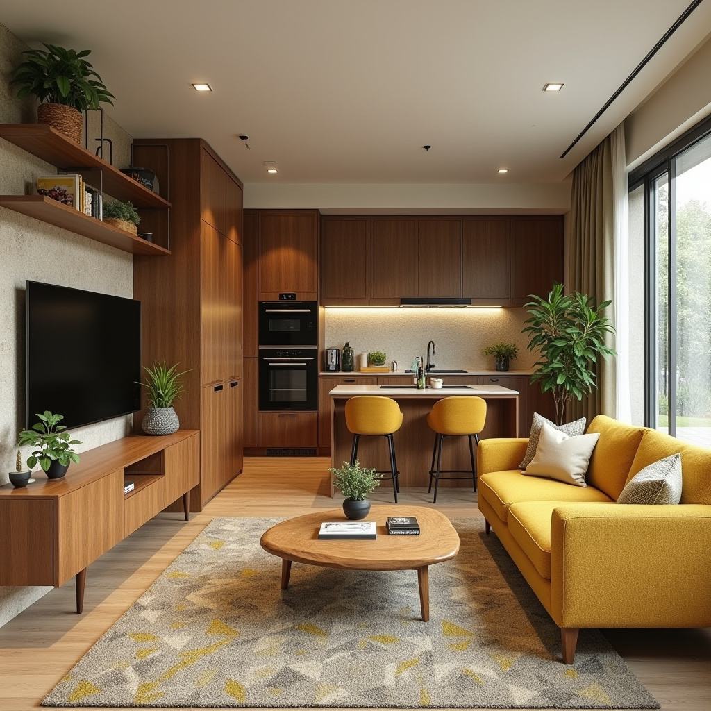 small living room with kitchen ideas 13