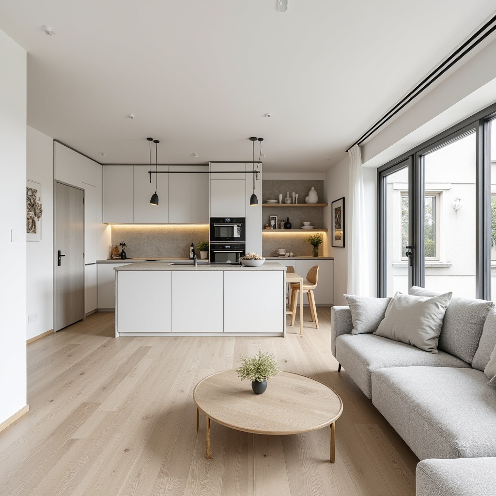 small living room with kitchen ideas 2
