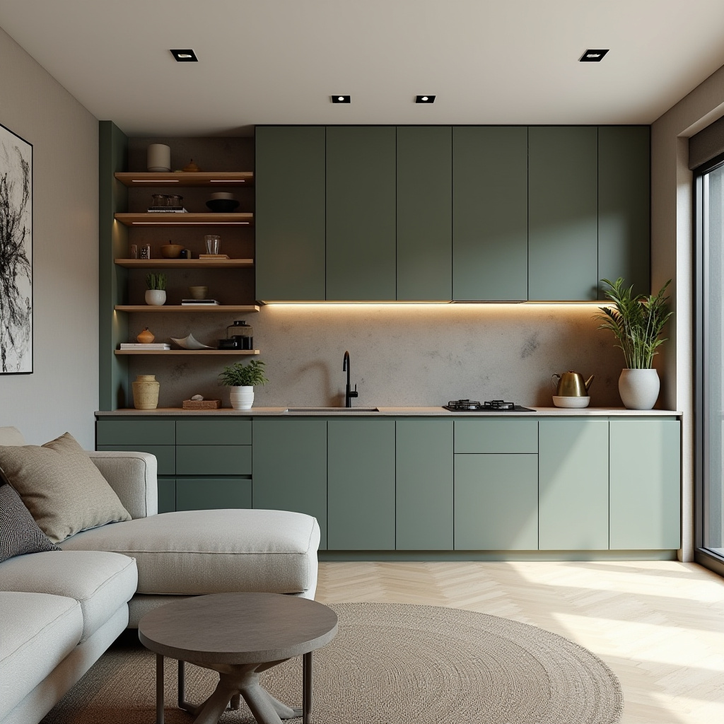 small living room with kitchen ideas 4