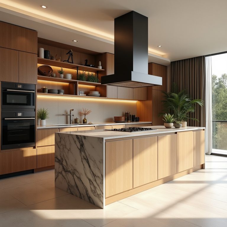 warm modern kitchen design 1