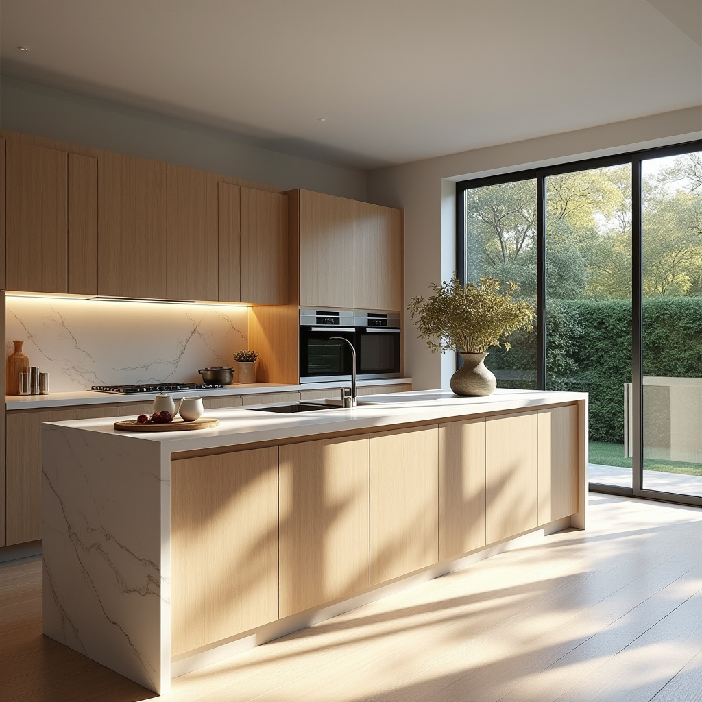warm modern kitchen design 13