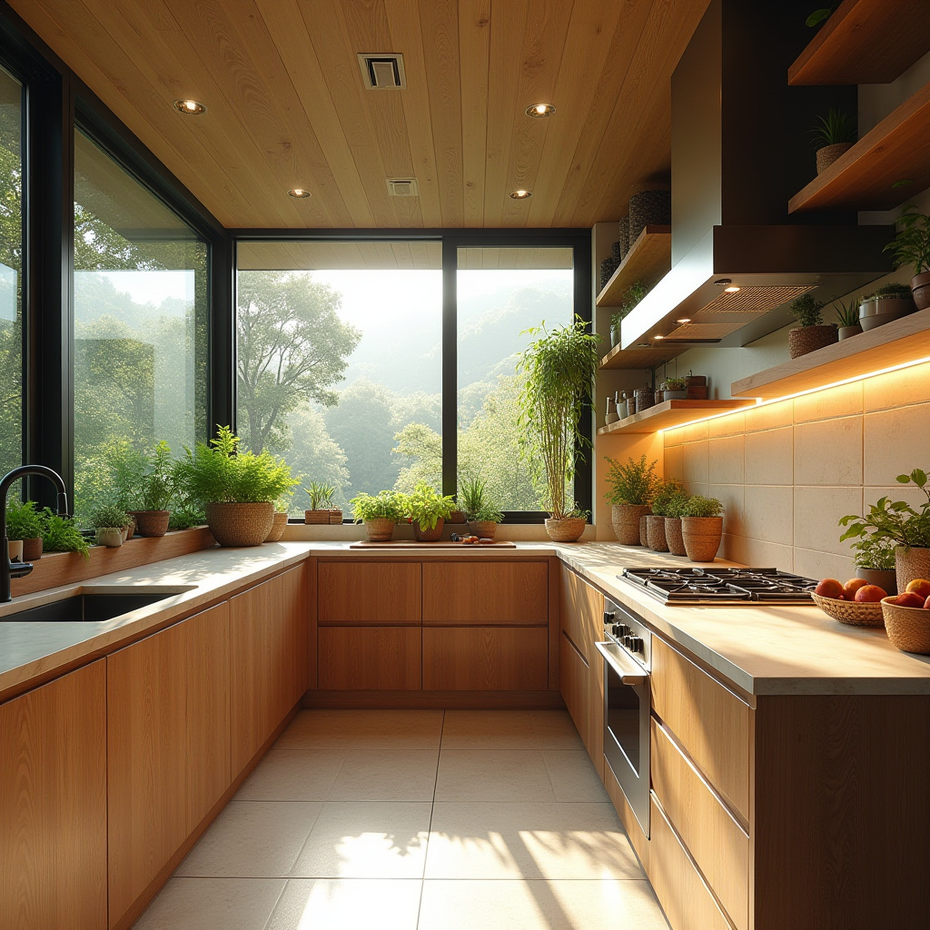 warm modern kitchen design 17