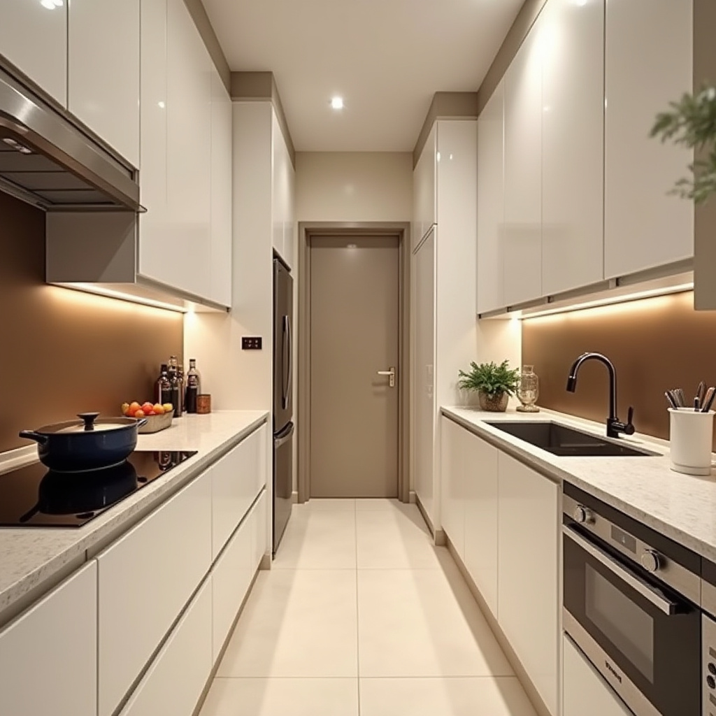 warm modern kitchen design 20
