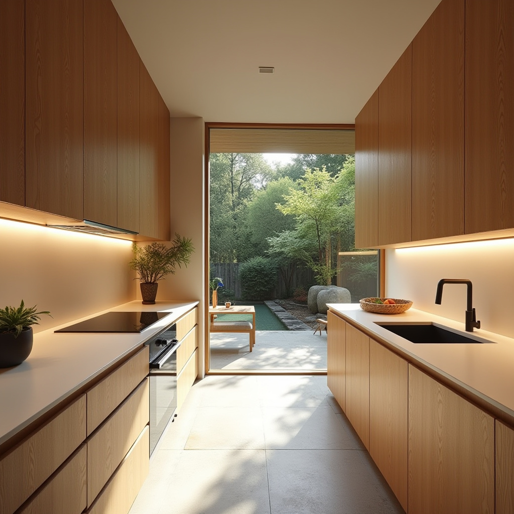 warm modern kitchen design 23