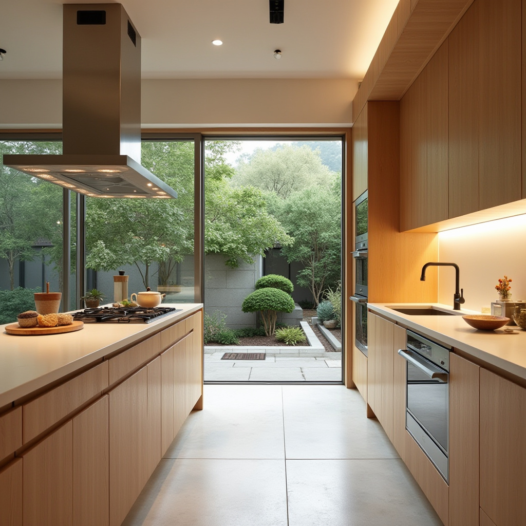 warm modern kitchen design 24