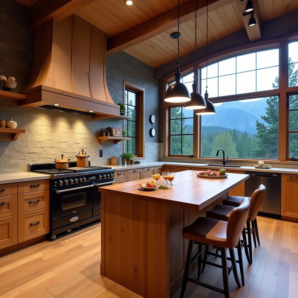 warm modern kitchen design 25
