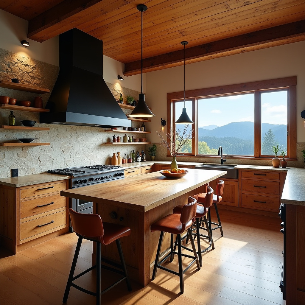 warm modern kitchen design 26