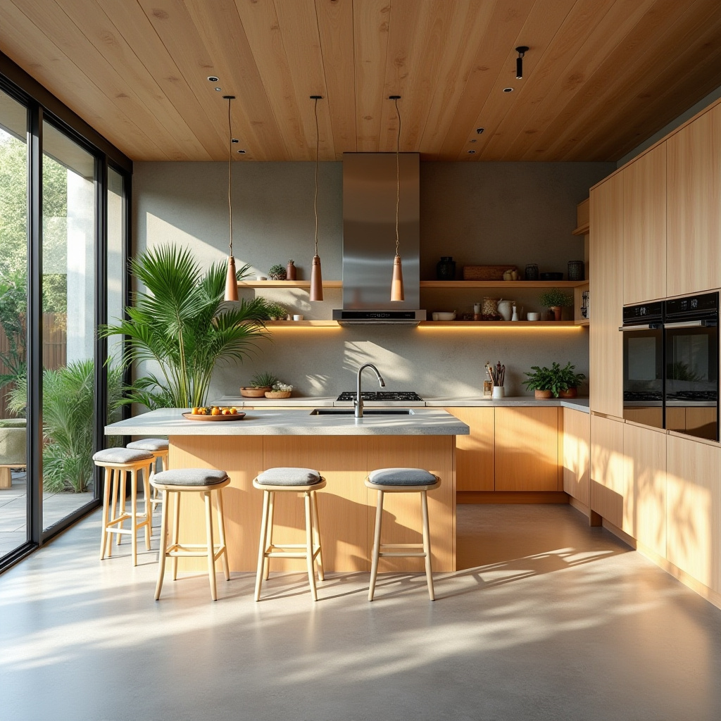 warm modern kitchen design 30