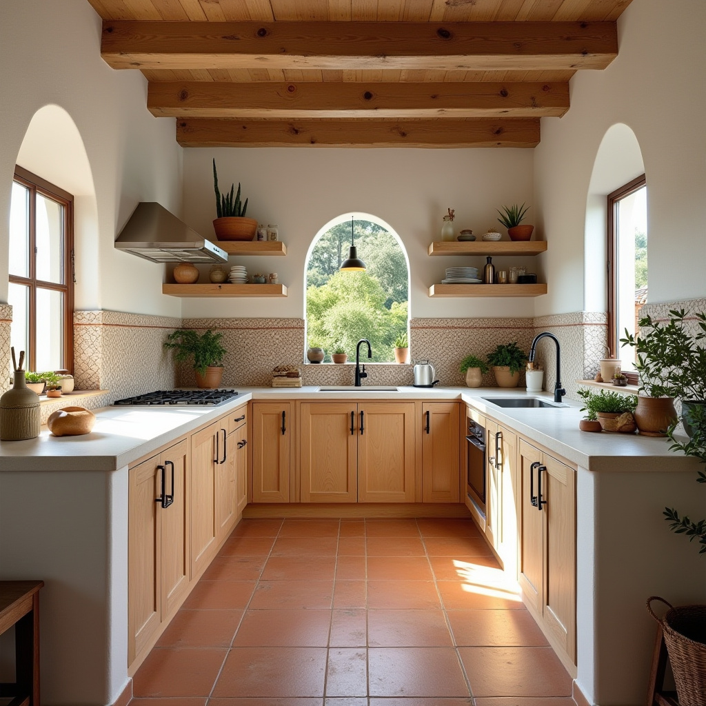 warm modern kitchen design 33