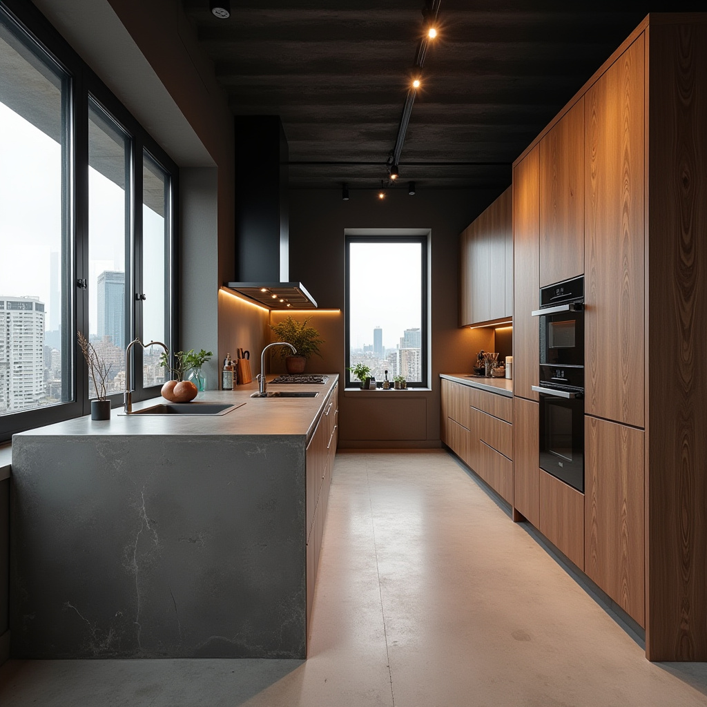 warm modern kitchen design 37