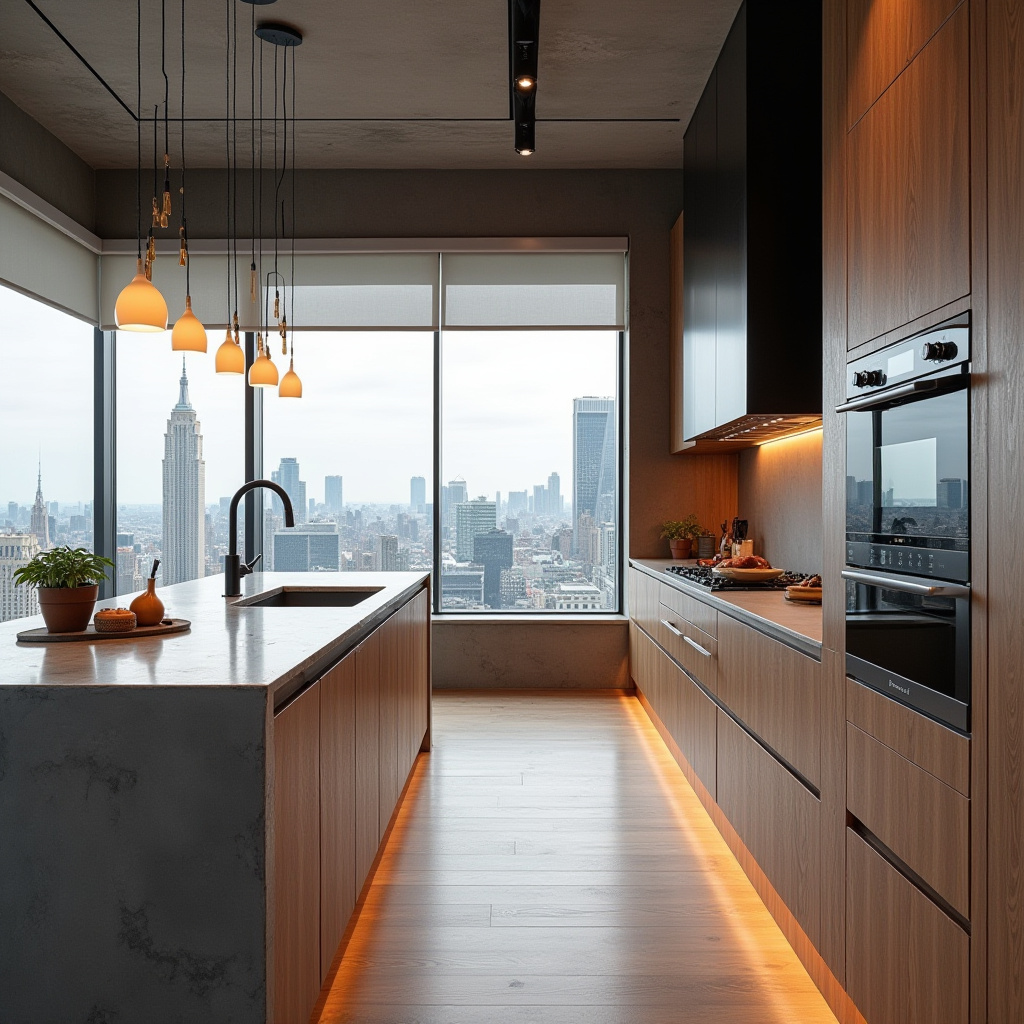 warm modern kitchen design 38