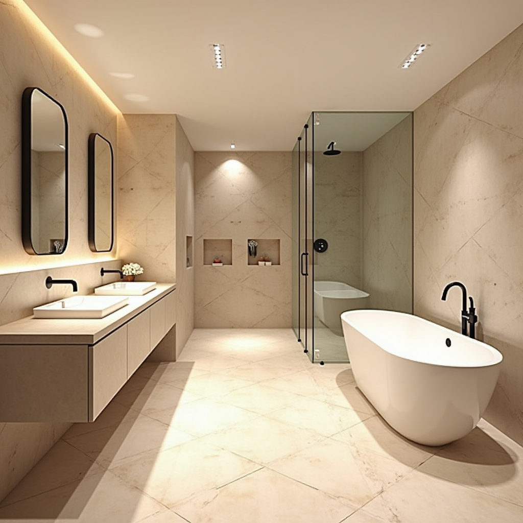 warm neutral bathroom ideas 10