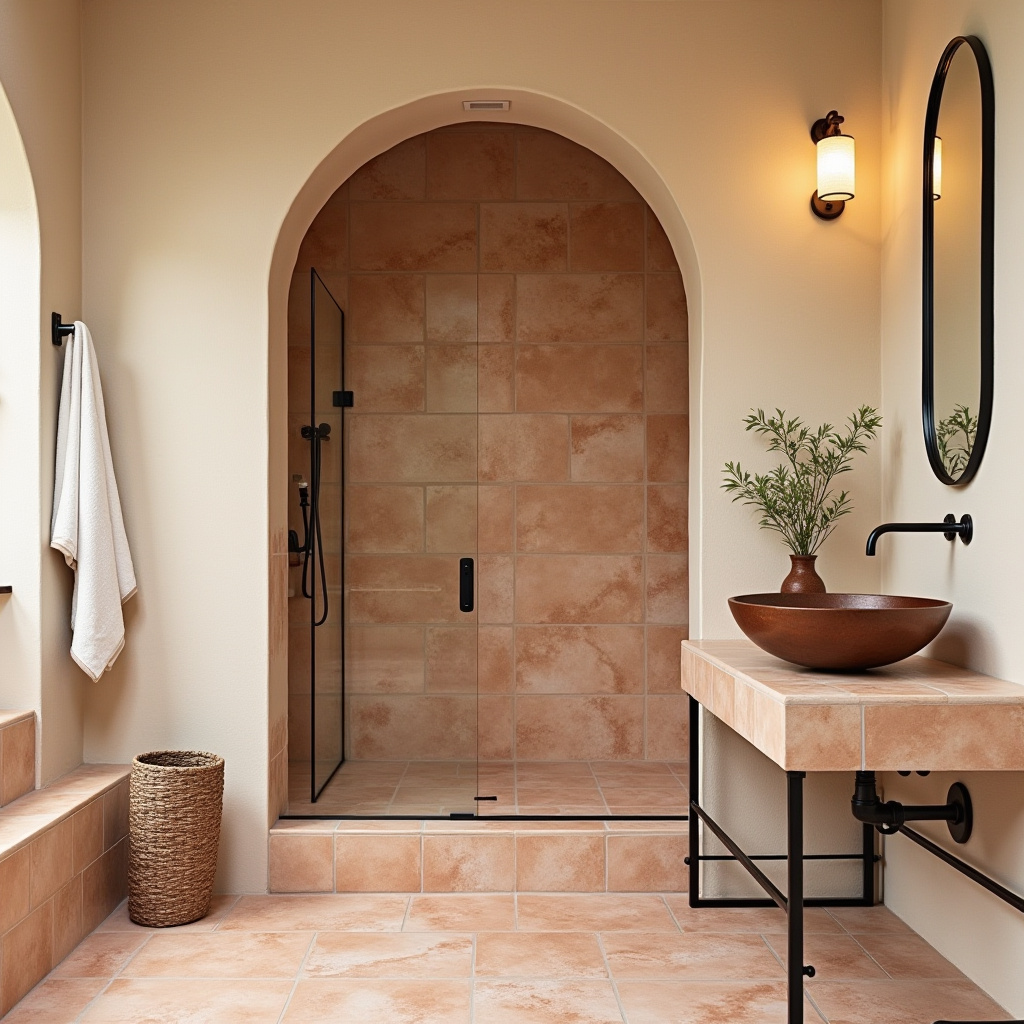warm neutral bathroom ideas 16