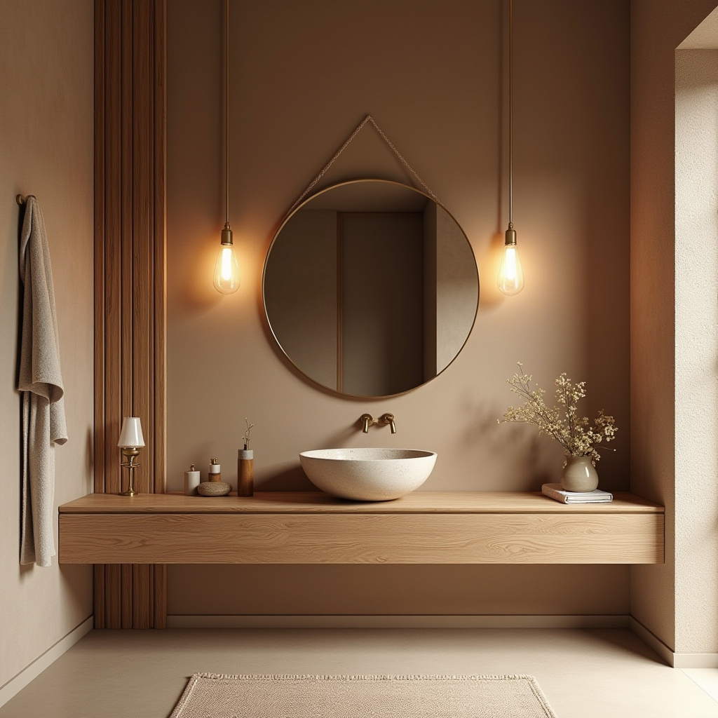 warm neutral bathroom ideas 17